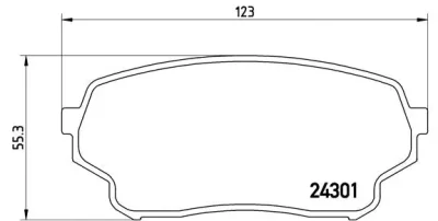 P 79 019 BREMBO Комплект тормозных колодок, дисковый тормоз