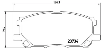 P 83 067 BREMBO Комплект тормозных колодок, дисковый тормоз