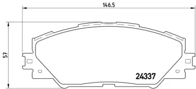 P 83 071 BREMBO Комплект тормозных колодок, дисковый тормоз