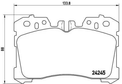 P 83 075 BREMBO Комплект тормозных колодок, дисковый тормоз