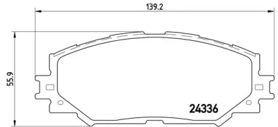 Комплект тормозных колодок, дисковый тормоз BREMBO P 83 082