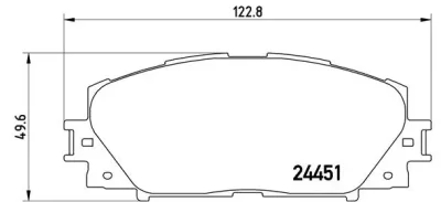 P 83 106 BREMBO Комплект тормозных колодок, дисковый тормоз