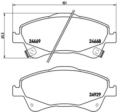 P 83 109 BREMBO Комплект тормозных колодок, дисковый тормоз