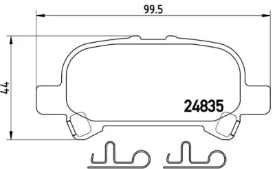 P 83 110 BREMBO Комплект тормозных колодок, дисковый тормоз