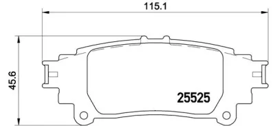 P 83 132 BREMBO Комплект тормозных колодок, дисковый тормоз