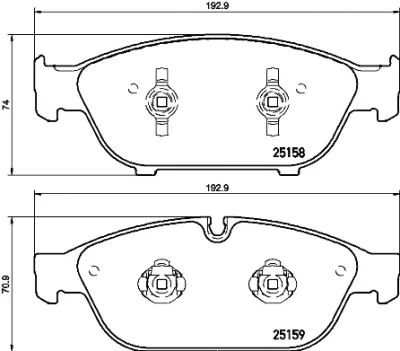 P 85 127 BREMBO Комплект тормозных колодок, дисковый тормоз