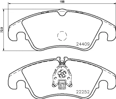 P 85 145 BREMBO Комплект тормозных колодок, дисковый тормоз