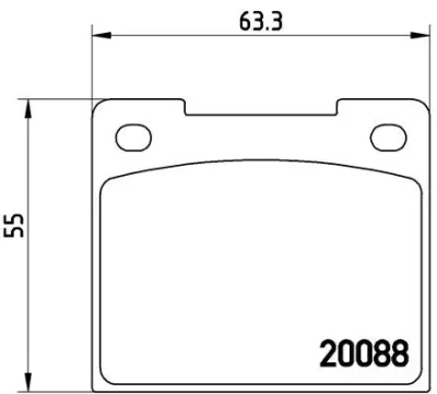P 86 001 BREMBO Комплект тормозных колодок, дисковый тормоз