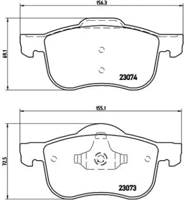 P 86 016 BREMBO Комплект тормозных колодок, дисковый тормоз