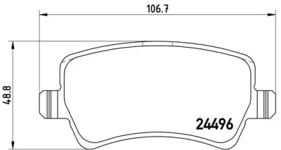 P 86 021 BREMBO Комплект тормозных колодок, дисковый тормоз