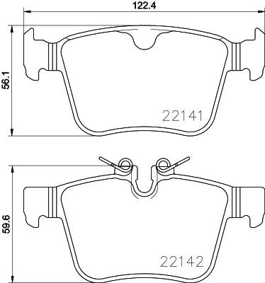 Комплект тормозных колодок, дисковый тормоз BREMBO P 86 029