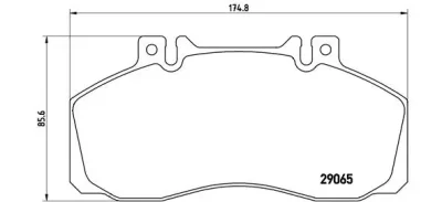 P A6 008 BREMBO Комплект тормозных колодок, дисковый тормоз