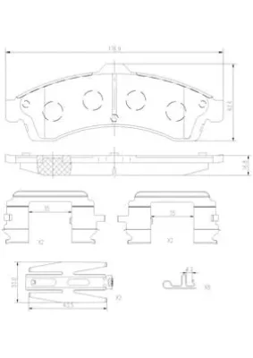 P10009N BREMBO Комплект тормозных колодок, дисковый тормоз