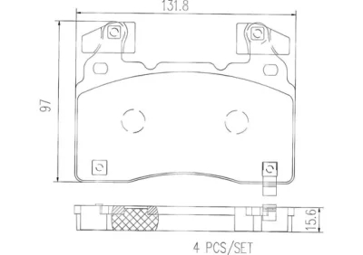 P10064N BREMBO Комплект тормозных колодок, дисковый тормоз