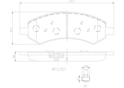 P18013N BREMBO Комплект тормозных колодок, дисковый тормоз