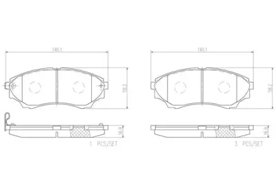 P24086N BREMBO Комплект тормозных колодок, дисковый тормоз