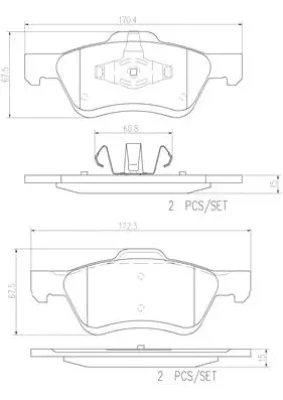 P24159N BREMBO Комплект тормозных колодок, дисковый тормоз