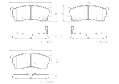 P30016N BREMBO Комплект тормозных колодок, дисковый тормоз