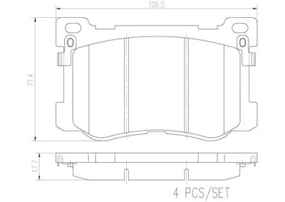 P30083N BREMBO Комплект тормозных колодок, дисковый тормоз