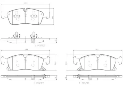 P37017N BREMBO Комплект тормозных колодок, дисковый тормоз