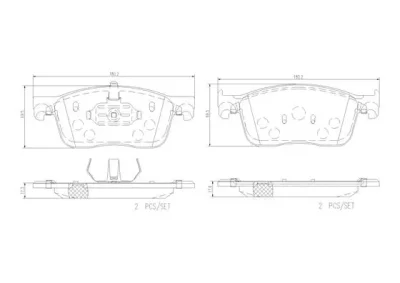 P61134N BREMBO Комплект тормозных колодок, дисковый тормоз