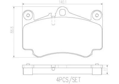 P65011N BREMBO Комплект тормозных колодок, дисковый тормоз