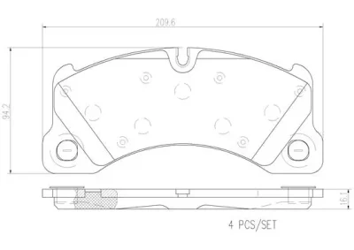 P65017N BREMBO Комплект тормозных колодок, дисковый тормоз