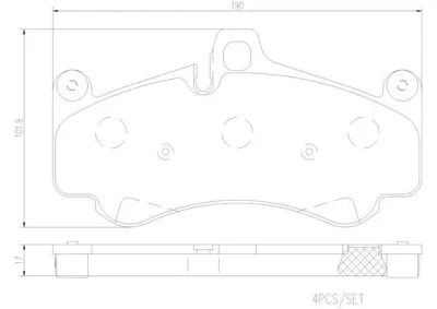 P65032N BREMBO Комплект тормозных колодок, дисковый тормоз