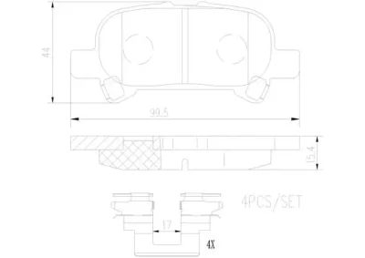 P83110N BREMBO Комплект тормозных колодок, дисковый тормоз