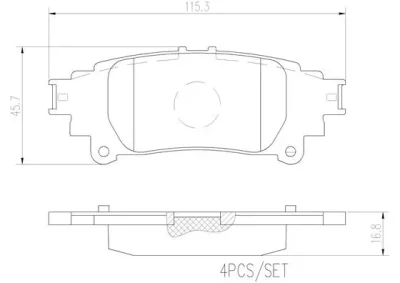 P83132N BREMBO Комплект тормозных колодок, дисковый тормоз