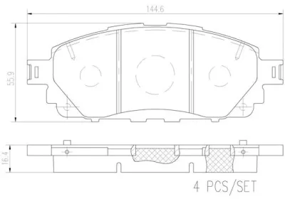 P83170N BREMBO Комплект тормозных колодок, дисковый тормоз