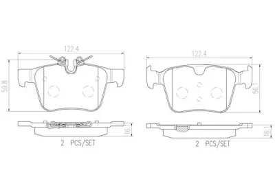 P86029N BREMBO Комплект тормозных колодок, дисковый тормоз