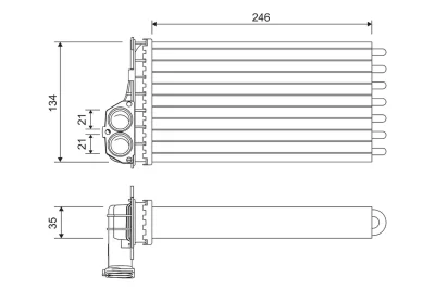 811565 VALEO Теплообменник, отопление салона