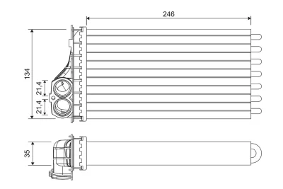 811567 VALEO Теплообменник, отопление салона