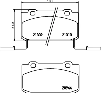 MDB1636 MINTEX Комплект тормозных колодок, дисковый тормоз