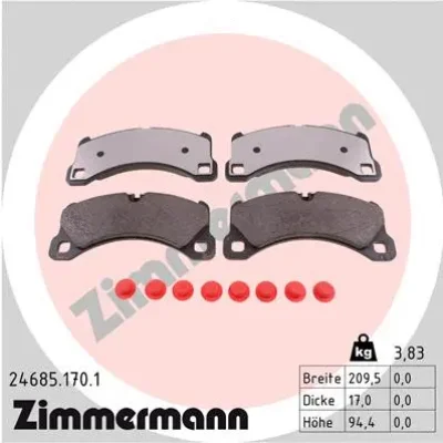 24685.170.1 ZIMMERMANN Комплект тормозных колодок, дисковый тормоз