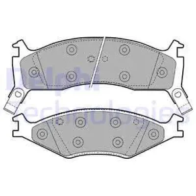 LP1021 DELPHI Комплект тормозных колодок, дисковый тормоз