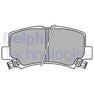 Комплект тормозных колодок, дисковый тормоз DELPHI LP1439