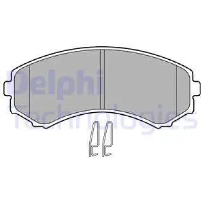 Комплект тормозных колодок, дисковый тормоз DELPHI LP1462