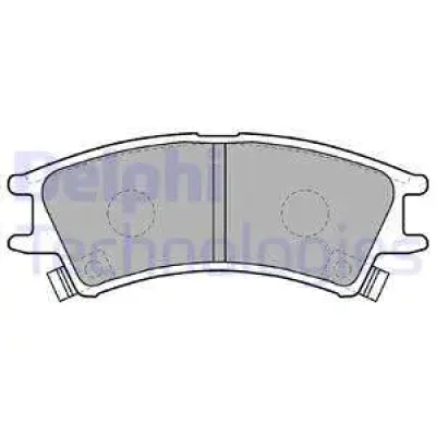 Комплект тормозных колодок, дисковый тормоз DELPHI LP1502