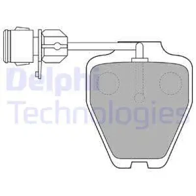 LP1530 DELPHI Комплект тормозных колодок, дисковый тормоз