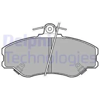 LP1599 DELPHI Комплект тормозных колодок, дисковый тормоз