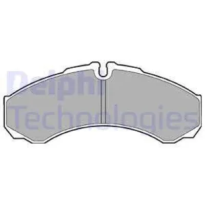 Комплект тормозных колодок, дисковый тормоз DELPHI LP1616
