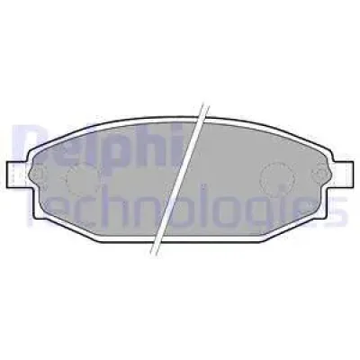 LP1665 DELPHI Комплект тормозных колодок, дисковый тормоз