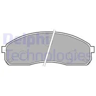 Комплект тормозных колодок, дисковый тормоз DELPHI LP1671
