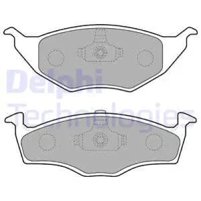 LP1675 DELPHI Комплект тормозных колодок, дисковый тормоз