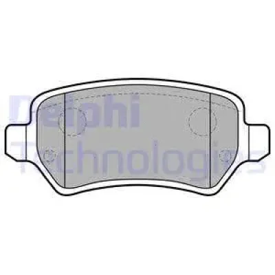 LP1681 DELPHI Комплект тормозных колодок, дисковый тормоз