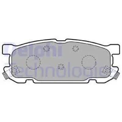 LP1762 DELPHI Комплект тормозных колодок, дисковый тормоз