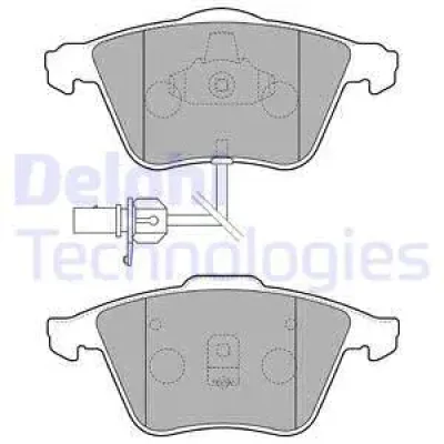 LP1825 DELPHI Комплект тормозных колодок, дисковый тормоз