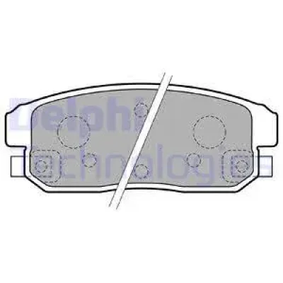Комплект тормозных колодок, дисковый тормоз DELPHI LP1829